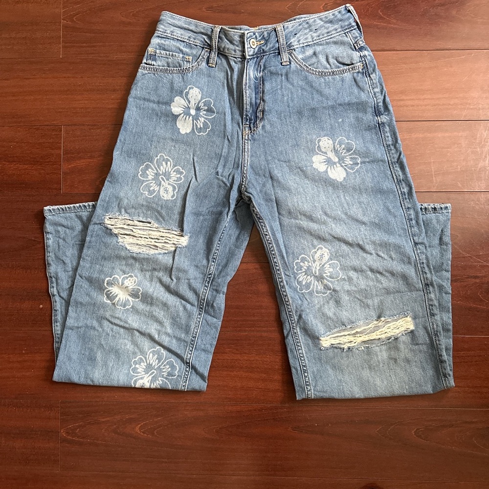 Hollister Floral Print Vintage Baggy Jean